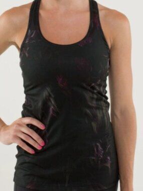Lululemon Cool Racerback Midnight Iris Floral Tank Top Size 4 or 6